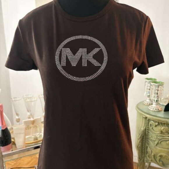 Michael Kors Tops - Michael Kors rhinestone logo t-shirt